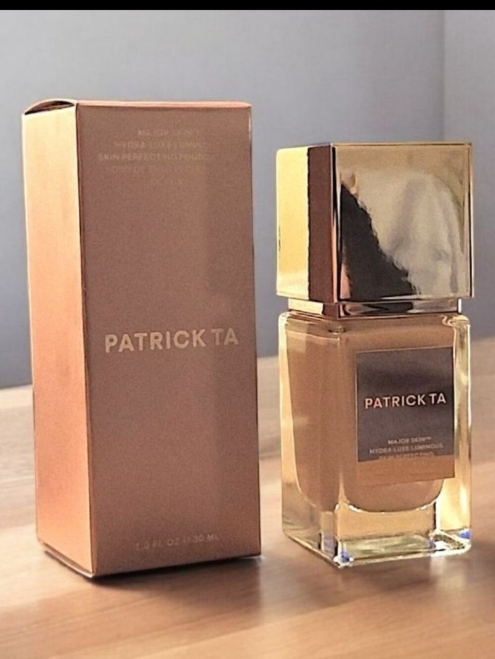 Patrick Ta Major Skin Hydra-Luxe Foundation | 1 Golden | NIB | 30 ml